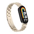 Miniatyrbillede 1 af 6: Stilfuldt rustfrit stål armbånd til Xiaomi Mi Band 9 Guld