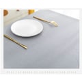 Miniatyrbild 3 av 3: Elegant grå PVC-duk vattentät bordsöverdrag 90 cm