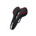 Cykelsadel i Silikon Black+Red Black+Red