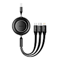 Miniatyrbild 3 av 7: Baseus Bright Mirror 2, USB 3-i-1-kabel för micro USB / USB-C / Lightning 3.5A 1.1m (svart)