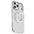 Silver Magnetiskt Mobilskal Kompatibelt med iPhone 14 Pro med Osynligt Ställ