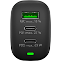 Miniatyrbild 5 av 11: USB-C™ PD GaN multiport snabbladdare (65 W) svart