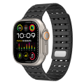 Miniatyrbild 1 av 7: Andningsbar magnetrem för Apple Watch Series 1-9 generationer 42/44/45 mm Svart