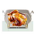 Miniatyrbillede 4 af 6: Sammenklappelig firkantet Air Fryer silikoneform 19,5x12,7x7 cm Grå