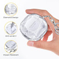 Miniatyrbild 2 av 10: Diamond Pattern Skyddsfodral för Galaxy Buds Live/2/Pro/FE Svart Transparent