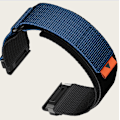 Miniatyrbillede 1 af 4: 26 mm nylon urrem til Garmin Fenix 8/7X Pro/5X/6X Blå
