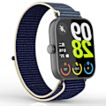 Miniatyrbillede 2 af 3: Redmi Watch 5/4 Flettet Nylonrem Blå + hvid