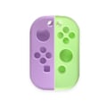Miniatyrbild 1 av 3: Silikonskyddsfodral för Switch Joycon Grön+lila