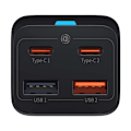 Miniatyrbild 10 av 11: Snabbladdare Baseus GaN3 Pro, 2x USB-C, 2x USB, 65W (svart)