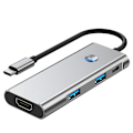 Pikkukuva 1 / 4: 6-in-1 USB-C Hub 4K/60Hz USB 3.2 10G Datansiirto Harmaa