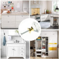 Miniatyrbillede 5 af 5: Diamantformede knopper i glas Transparent / Guld 8 stk