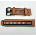Miniatyrbild 3 av 5: Läderklockarmband för Garmin Fenix 7 Pro/7X Brun 26 mm