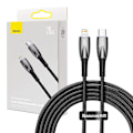 Pikkukuva 2 / 7: USB-C-kaapeli Lightning Baseus Glimmer -sarjalle, 20 W, 2 m (musta)