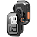 Miniatyrbild 3 av 6: Skyddsfodral för Apple Watch - Hård PC & Härdat Glas Svart 40 mm