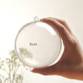 Miniatyrbild 1 av 9: Set med 5 fyllbara prydnadsbollar i klar plast - perfekt för DIY-hantverk M