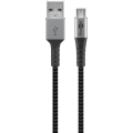 Miniatyrbild 1 av 10: Micro-USB till USB-A textilkabel med metallkontakter 2 m