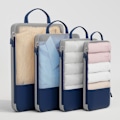 Miniatyrbild 1 av 4: Smarta Packkuber Set - 4 Resetillbehör för Optimal Klädförvaring Marinblå