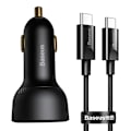Miniatyrbild 11 av 11: Billaddare Baseus Superme, USB, USB-C, 100W + USB-C-kabel (svart)