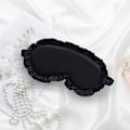 Pikkukuva 2 / 5: Ruffle Lace Soft Blackout -silmäside säädettävällä hihnalla Sleeping Eye Eye Mask -naamio Musta
