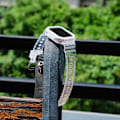 Pikkukuva 4 / 8: Silikoninen urheiluranneke Apple Watch Series 9/10, 46mm, läpinäkyvä musta Valkoinen