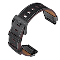Miniatyrbillede 2 af 7: Ægte læderurrem til Garmin Fenix 8/7X/7/6/5/965 Sort 26 mm