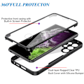 Miniatyrbillede 6 af 6: 360° TPU-cover til Samsung Samsung Galaxy S21 Ultra Sort