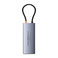 Miniatyrbillede 4 af 11: Hub 6in1 Baseus Metal Gleam 2-serien, USB-C til 2xUSB 3.0 +USB-C + HDMI + USB-C PD + Ethernet RJ45