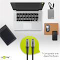 Miniatyrbild 6 av 10: USB-C™-till-USB-C™-textilkabel med metallkontakter 2 m