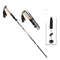 Miniatyrbillede 1 af 6: Ultralet foldbar vandrestav - 5 sektioner 33-125 cm Sort