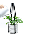 Miniatyrbild 1 av 3: Minimalistisk hängande planteringskorg i läder Blomkrukställ Svart