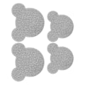 Miniatyrbild 3 av 3: Teddy Bear Shoe Patch Kit - 8 lappar (4 stora, 4 medelstora) Ljusgrå