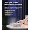 Miniatyrbillede 5 af 11: Digitalt LED vækkeur med trådløs oplader/termometer Sølv