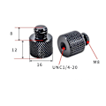 Miniatyrbillede 1 af 3: Stativ gevindadapter M12 til 1/4" han - 5-pak M8