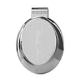 Bärbar Oval Förkromad Hopfällbar Hårborste - Kompakt Resehårborste med Massagefunktion för Hårbotten Silver Silver