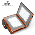 Pikkukuva 4 / 6: Tyylikäs RFID-nahkalompakko vetoketjullisella kolikkotaskulla