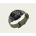 Miniatyrbild 1 av 3: Vävd Canvas Quick Release Klockarmband för Huawei GT4 Grön 22 mm