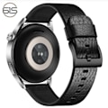 Miniatyrbillede 1 af 6: Rem i ægte læder til Samsung Galaxy Watch 4 Sort 22 mm