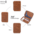 Miniatyrbillede 3 af 5: RFID-Pasfutteral - Sikker Rejseetui & Dokumentarrangør Brun