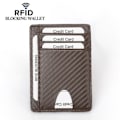 Miniatyrbild 4 av 4: Slimmad RFID-kortshållare i äkta läder för män kaffe