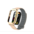 Pikkukuva 1 / 3: Metalliranneke Xiaomi Mi Band 8 Prolle, silikoniranneke magneettisuljuksella Harmaa