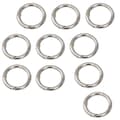 Pyöreät avaimenperät karabiinilla 10 kpl Silver Silver