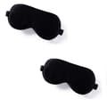 Sovmask i silke 2-pack Black Black