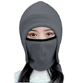 Miniatyrbild 1 av 2: 3-i-1 Fleece vinter ansiktsmask för kallt väder Mörkgrå