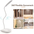 Miniatyrbillede 2 af 8: INF Genopladelig LED bordlampe med lysdæmper og bøjelig fod, Hvid