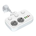 Pikkukuva 6 / 10: Virtajohto 2 AC-pistorasialla, 3x USB, USB-C, LDNIO SE2435, 2500W (valkoinen)
