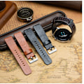 Miniatyrbild 4 av 6: Armband i äkta läder för Samsung Galaxy Watch 4 Svart 22 mm