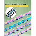 Pikkukuva 4 / 4: Sateenkaaren värinen polkupyörän ketju maastopyöriin 9 Speed Chain