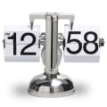 Miniatyrbild 1 av 2: Automatisk Flip Page klocka Vintage Metal Balance Scale Flip Clock Vit