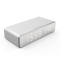 Miniatyrbillede 11 af 11: Digitalt LED vækkeur med trådløs oplader/termometer Sølv