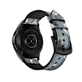 Miniatyrbillede 5 af 7: Silikone- og læderrem til Galaxy Watch 3/5 Blå 20 mm